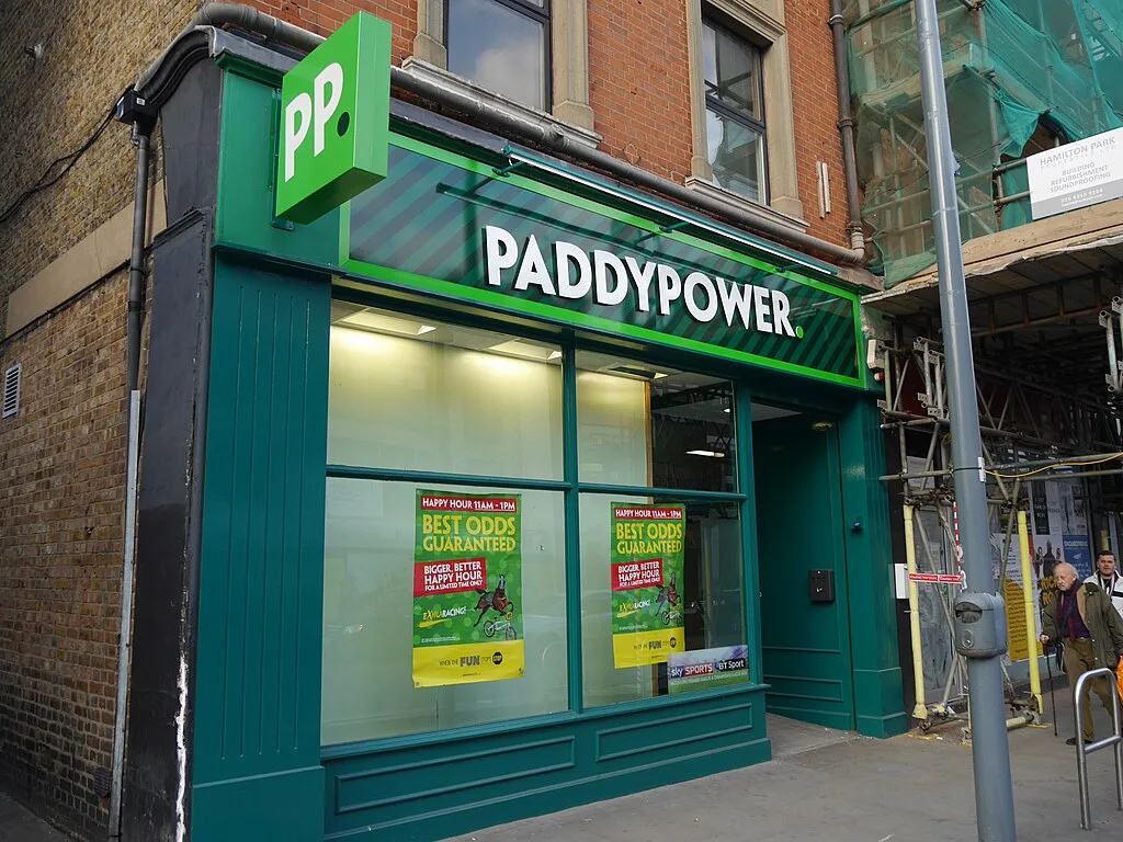 A branch of the bookmakers Paddy Power in London, UK.